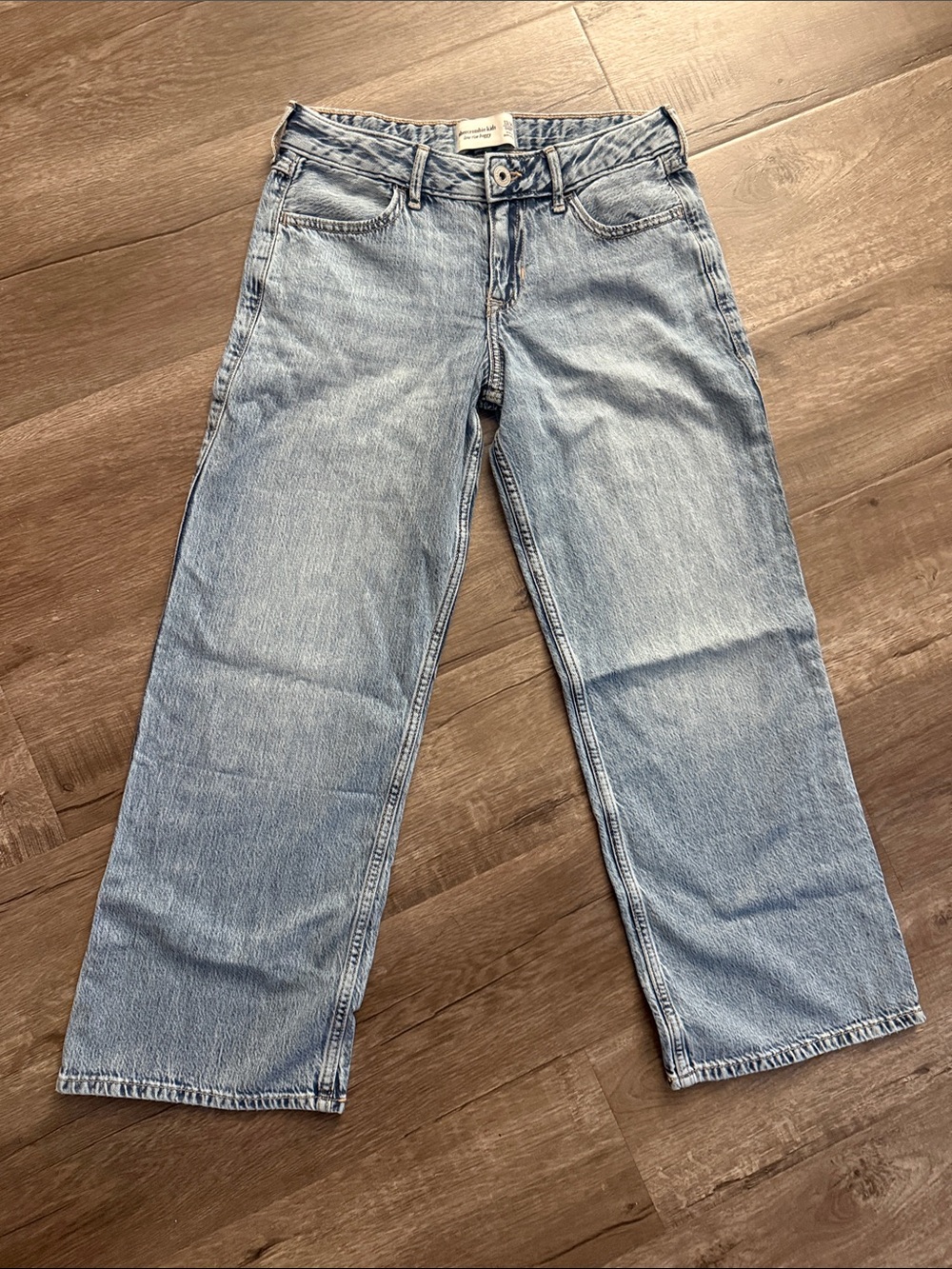 abercrombie kids Light Blue Straight Leg Jeans